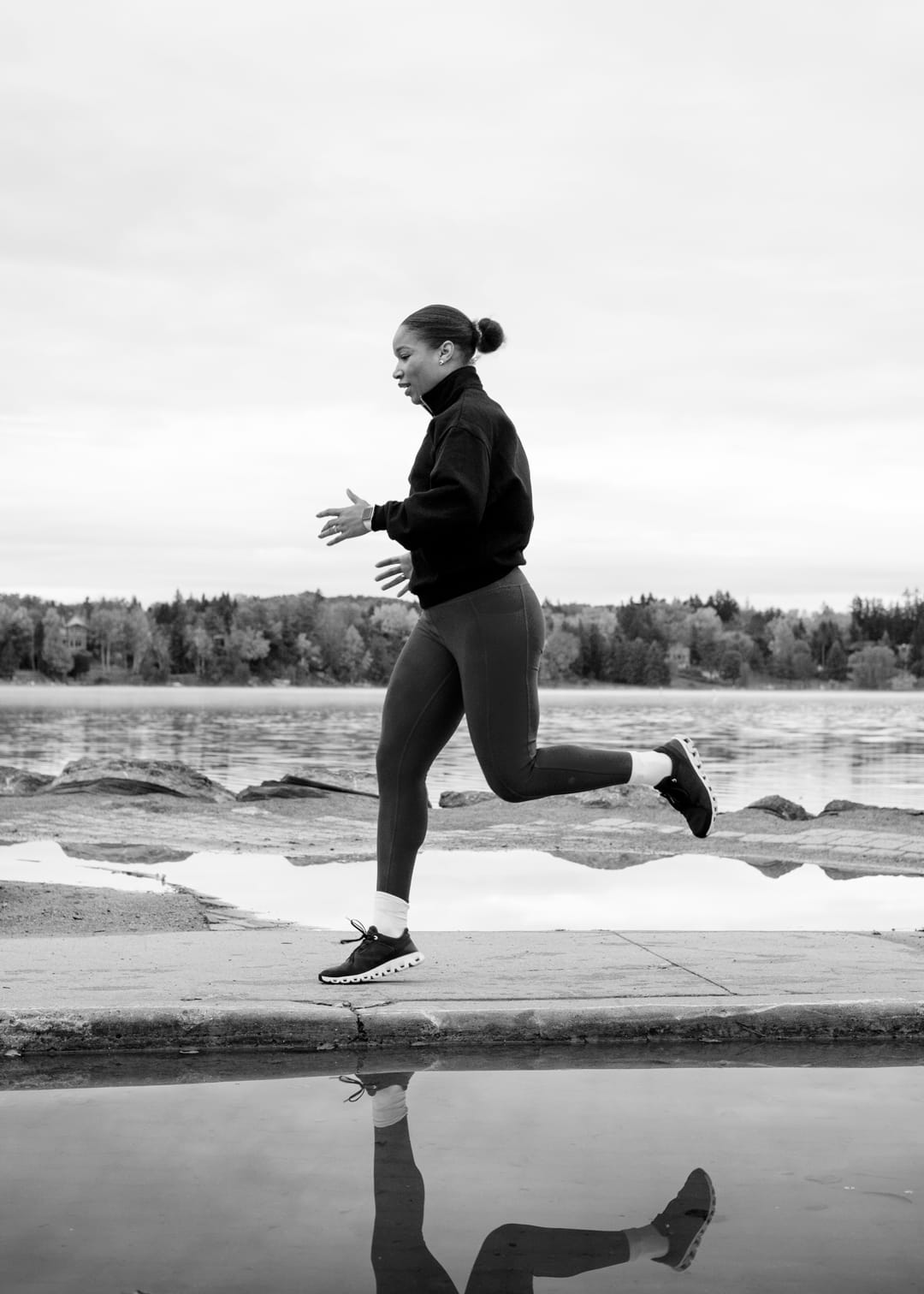 Running is a time to reflect. A portrait of Chloe in motion.